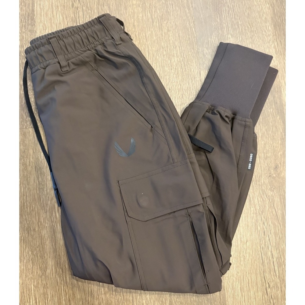 ASRV Tetra-Lite Cargo High Rib Jogger Pants DSG-0350 Small Brown